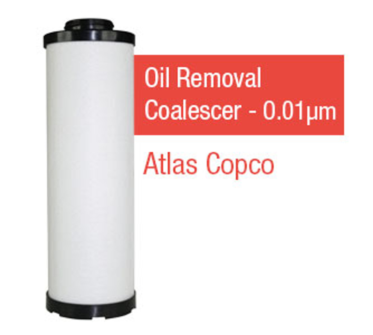 Atlas Copco Grade Y - Oil Removal Coalescer - 0.01 Micron OEM Part No. 2901019800/1202625903 for Housing PD65 - K145AA/D085AA 0.01 DH Hsg No AA-0145G Atlas Hsg: PD65, AC No 2901-0198-00 Hsg No PD65, Atlas  Part No 1202-6259-03 Hsg No PD65, Atlas  Part No