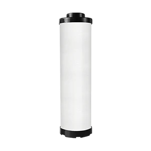 Cylindrical compressed air filter element with black end caps