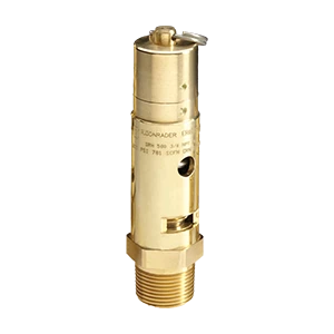Brass safety relief valve with lift lever