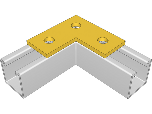 Ultramax Angle Plate 90 deg  Galvanised 3 Hole | APL9011