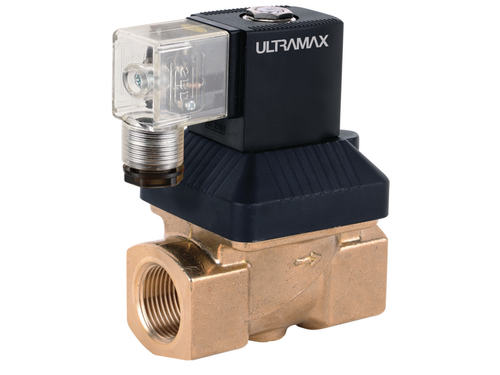 Ultramax Servo assisted Diaphragm Valve Brass Body - Normally Closed (N.C.) - Differential 24V DC | UMB35-7-40-8N