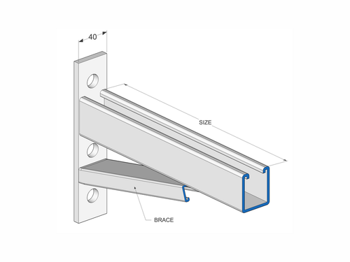 Braced Cantilever Bracket HDG | BCB935