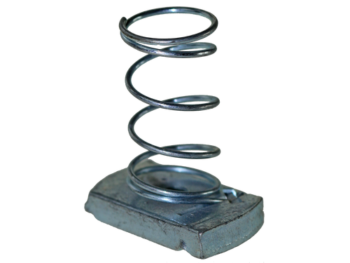 Ultramax Strut Nut (Long Spring) Metric Coarse Thread Steel Zinc Plated | STRNLSM12