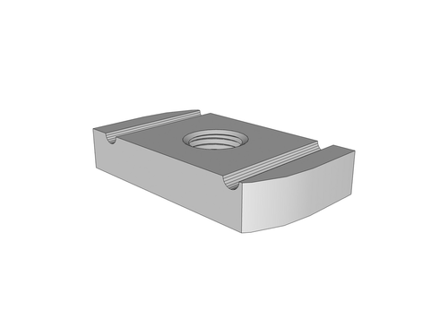 Strut Nut (No Spring) Metric Coarse Thread Steel Zinc Plated | STRNNS10