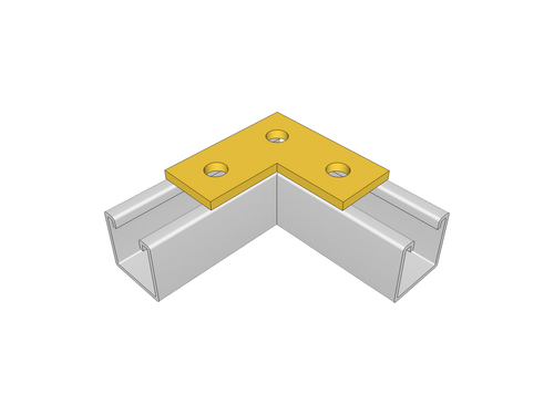 Angle Plate 90 deg  Galvanised 3 Hole | APL9011