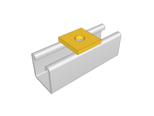 Flat Washer Square Stainless Steel 1 Hole | FWSS40M10