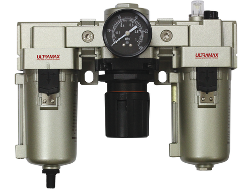 Ultramax Filter + Regulator + Lubricator Combo Standard Series, Auto Drain | HNEC3000-02MD