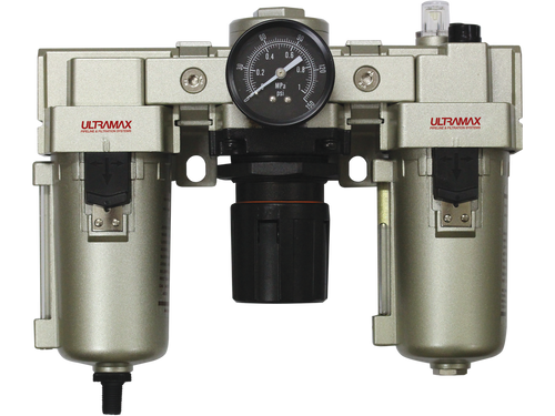 Ultramax Filter + Regulator + Lubricator Combo Standard Series, Auto Drain | HNEC4000-04MD