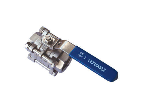 Ultramax Stainless Steel Ball Valve 3 Piece (Lockable) | SS3BV25