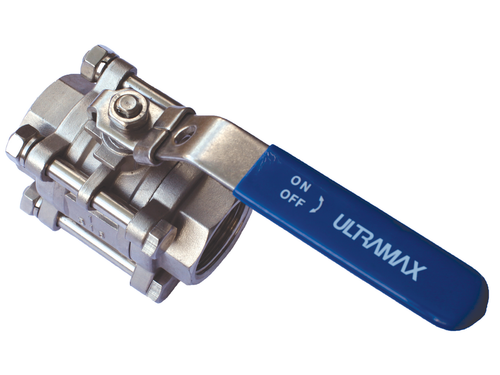 Ultramax Stainless Steel Ball Valve 3 Piece (Lockable) | SS3BV80