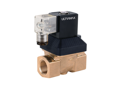 Servo assisted Diaphragm Valve Brass Body - Normally Closed (N.C.) - Differential 110V AC | UMB35-8-40-2N