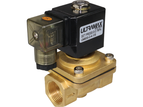 Ultramax Direct Acting Solenoid Valve Brass Body - Normally Closed (N.C) - Teflon - 415V AC | UMB55-4-6-11/T