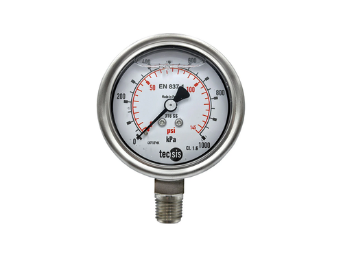 1/4" BSPT 63mm BE UA Gauge | PGBESSTCSSINT63-100-900VAC