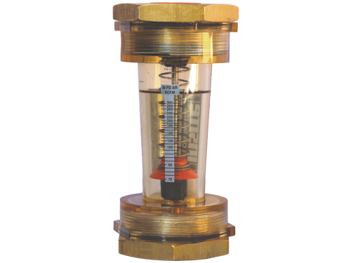 Ultramax PVC Body Flow Meters (Brass) - Water, Compressed Air, or Nitrogen | FM300PBV25