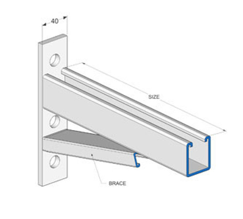 Braced Cantilever Bracket HDG 470mm (BCB450)