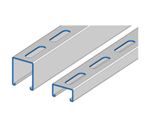 Slotted Solid Strut 316 Stainless Steel 40 x 40 x 2.5mm x 6m