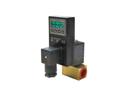 1/2" 230V AC Timed Electronic Condensate Drain Valve - Brass, Digital Timer | DVE-230V-12-DIG