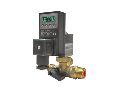 1/2" 230V AC Combo Solenoid Drain Valve with Filter Ball Valve, Digital Timer | DVE-230V-PS-12-DIG