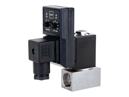 3/8" 24V DC Timed Electronic Condensate Drain Valve - 304 Stainless Steel NPT, Analogue Timer | DVE-24VD-38SS-NPT