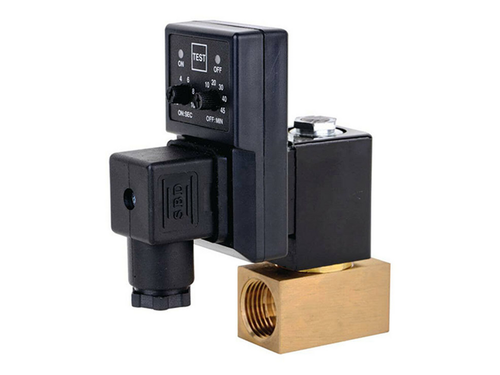 1/4" 24V DC High Pressure Electronic Condensate Drain Valve - Brass 40 Bar NPT, Analogue Timer | DVE-24VD-40B-14-NPT