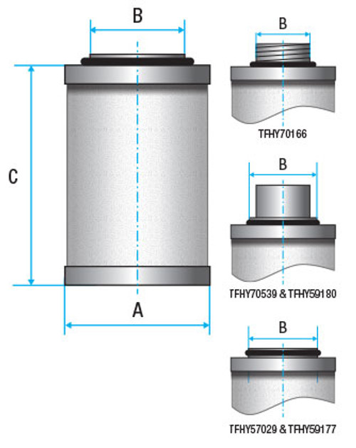 Vacuum Separators Element (Alternative to suite Rietschle) 731-401