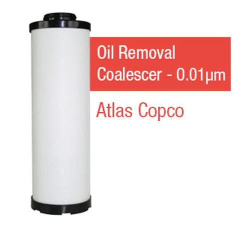 Atlas Copco Grade Y - Oil Removal Coalescer - 0.01 Micron OEM Part No. 2901019800/1202625903 for Housing PD65 - K145AA/D085AA 0.01 DH Hsg No AA-0145G Atlas Hsg: PD65, AC No 2901-0198-00 Hsg No PD65, Atlas  Part No 1202-6259-03 Hsg No PD65, Atlas  Part No