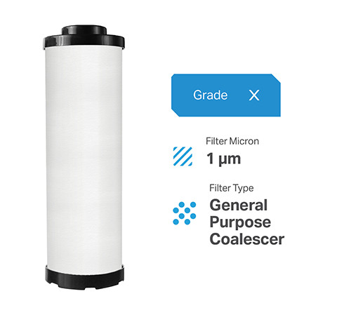 CE0198GB - CF0198G2B - DHECF045X Replacement Filter Element for CompAir  CF0198G2B Housing. 1 Micron Micron OEM alternative.