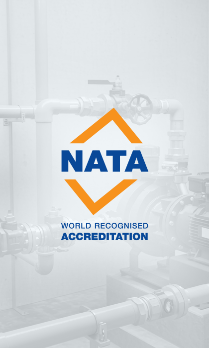 NATA accreditation and compliance documentation for valves
