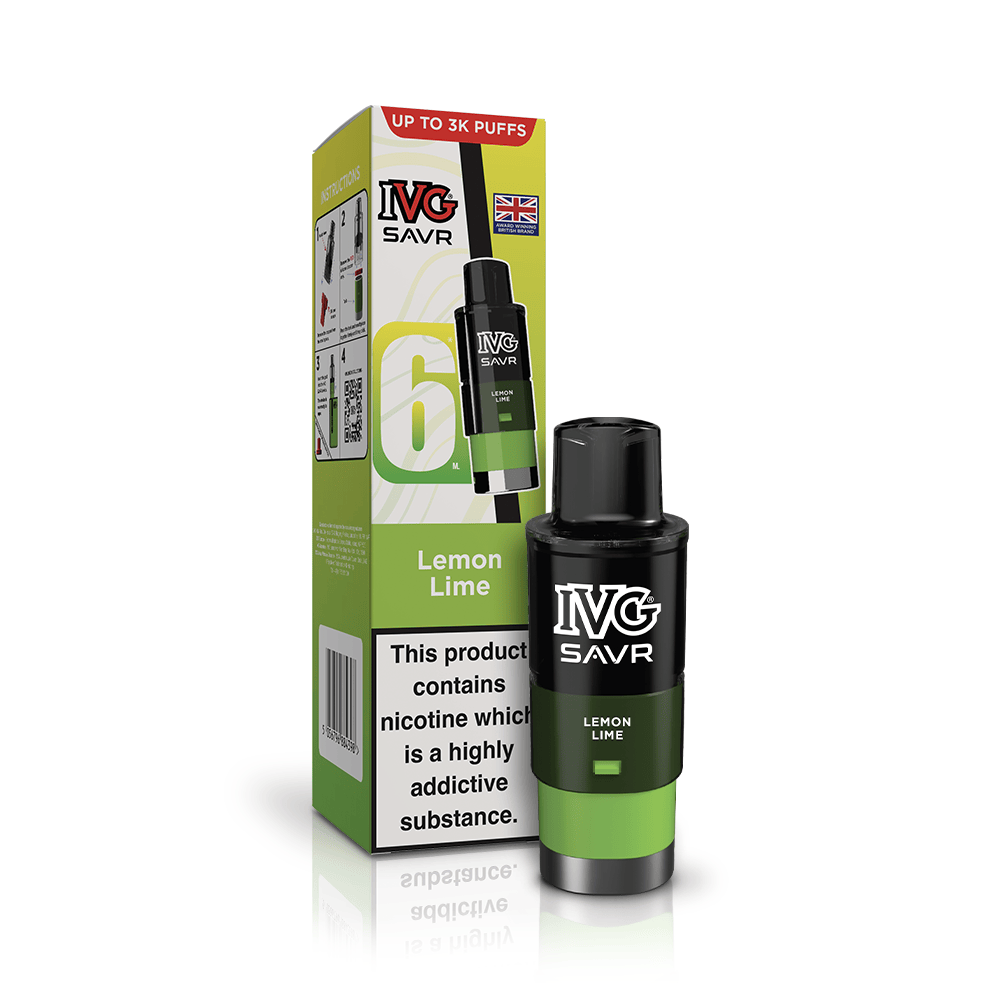 IVG SAVR Lemon Lime Refill Pod Vaporizers & Electronic Cigarettes IVG