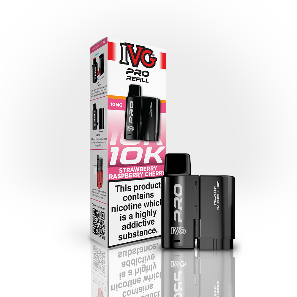 IVG PRO Strawberry Raspberry Cherry 10mg Refill Pod
