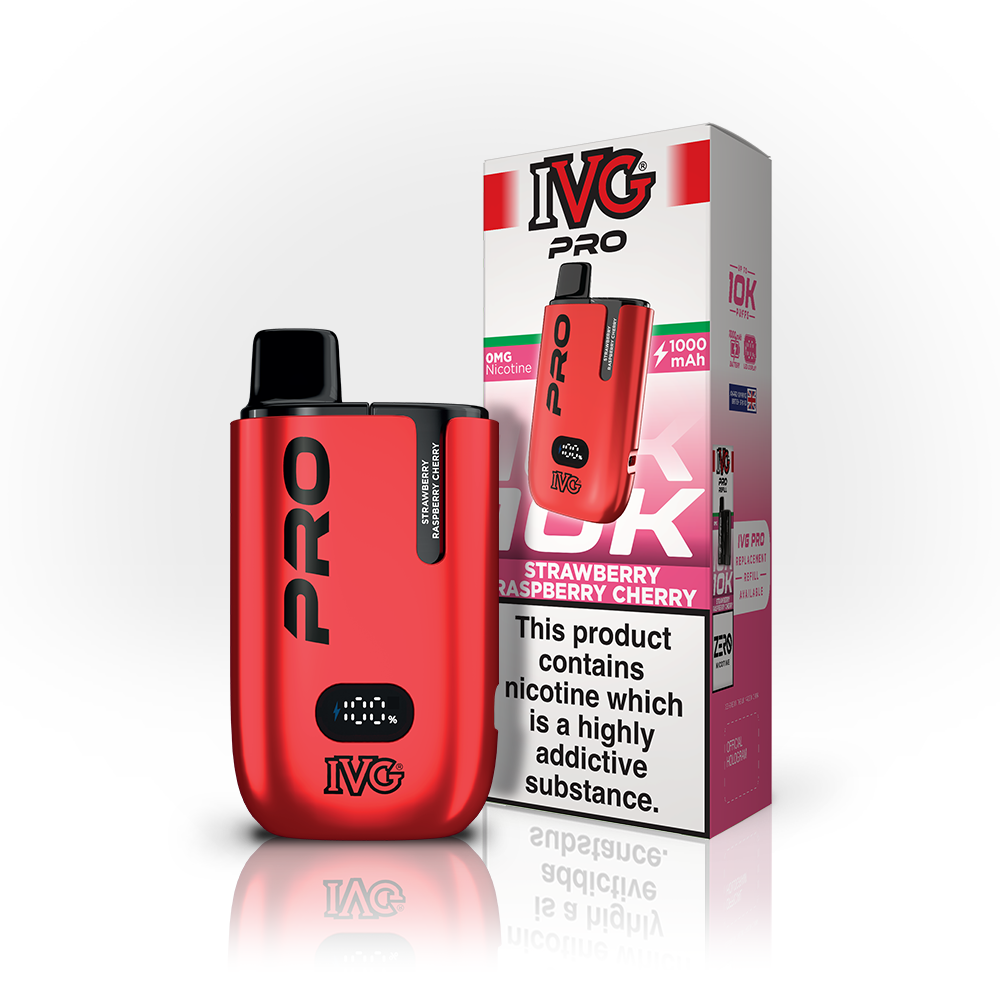IVG PRO Strawberry Raspberry Cherry 0mg Vape Kit