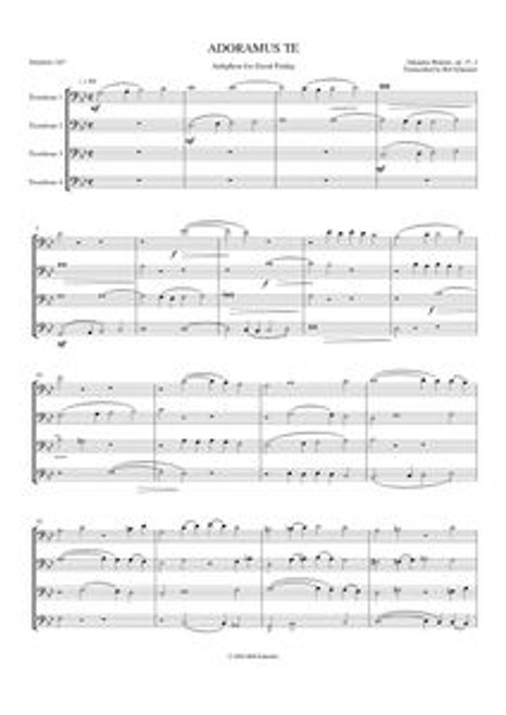 ADORAMUS TE (trombone quartet) (download)