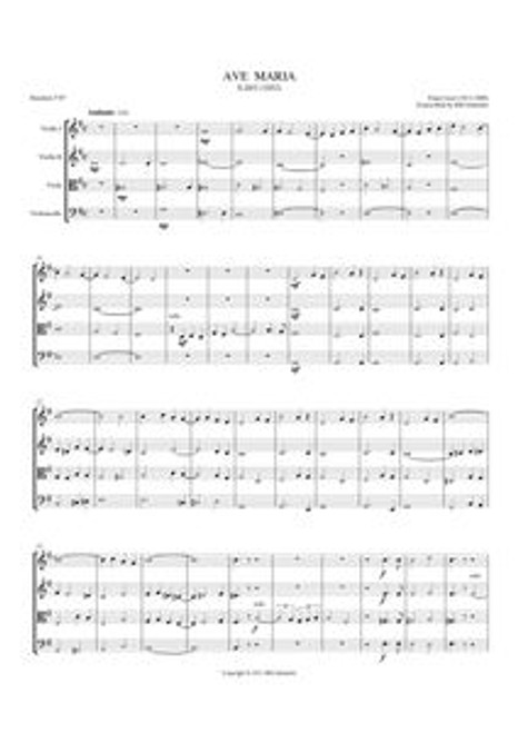 AVE MARIA (1852) (string quartet)
