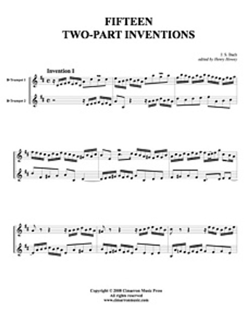 15 Two-Part Inventions (Trumpet Duet) (Download)