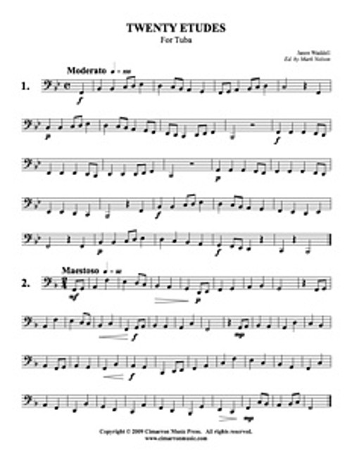 Twenty Etudes for Tuba (Download)