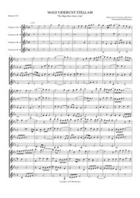  MAGI VIDERUNT STELLAM (clarinet quartet) (download)