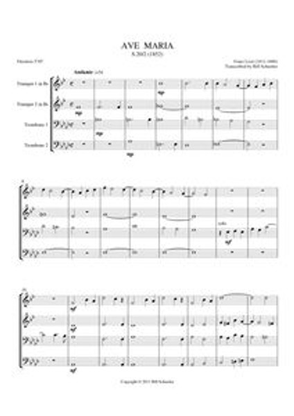 AVE MARIA (1852) (brass quartet)