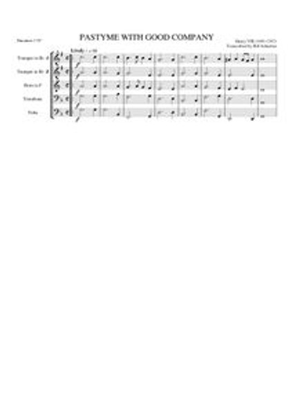 PASTYME WITH GOOD COMPANY (Brass Quintet)
