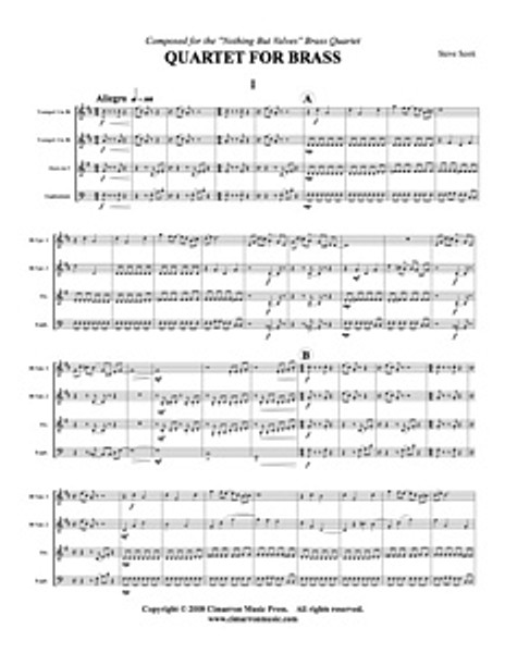 Quartet for Brass (Brass Quartet) (Download)