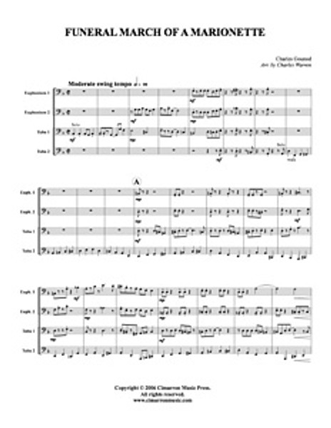 Funeral March of a Marionette (tuba quartet EETT) (download)