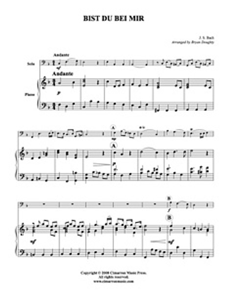 Bist du bei Mir (Tuba Solo) (Download)