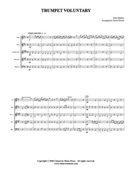 Trumpet Voluntary (Woodwind Quintet) (Download)