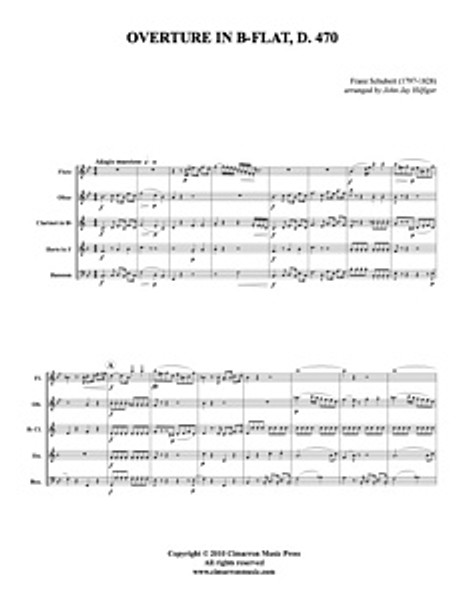 Overture in B-flat, D. 470 (Download)