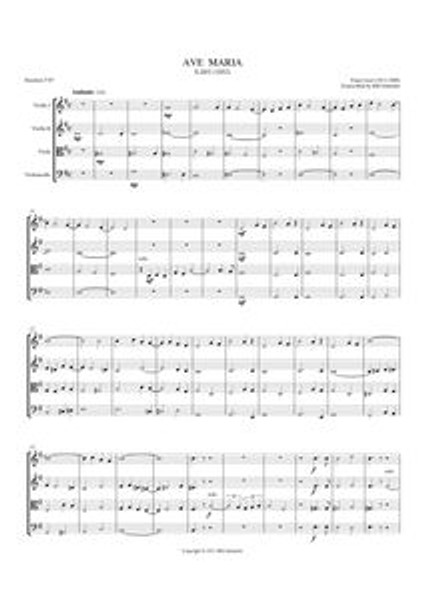 AVE MARIA (1852) (string quartet) (download)