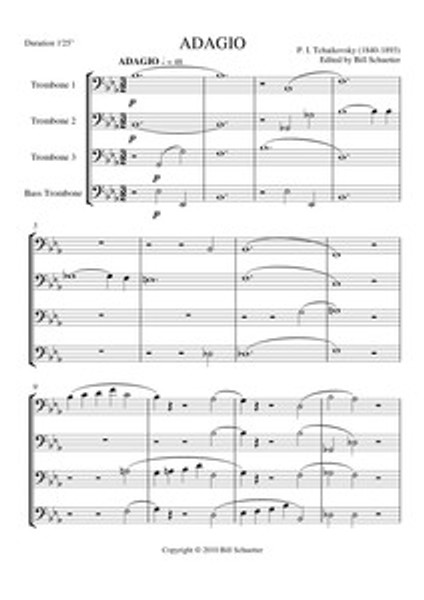 ADAGIO IN Bb (trombone quartet) (download)