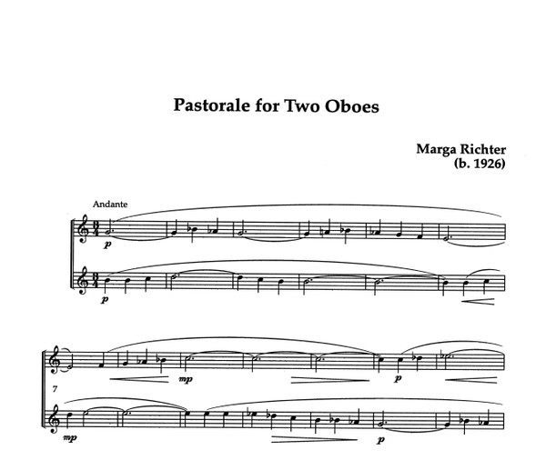Pastorale for Two Oboes (download)