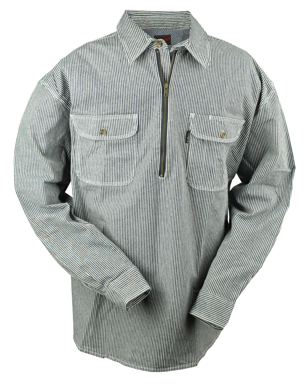 Hickory Stripe Flex 1/2 Zip Logger Shirt Hickory Stripe Flex 1/2 Zip Logger Shirt