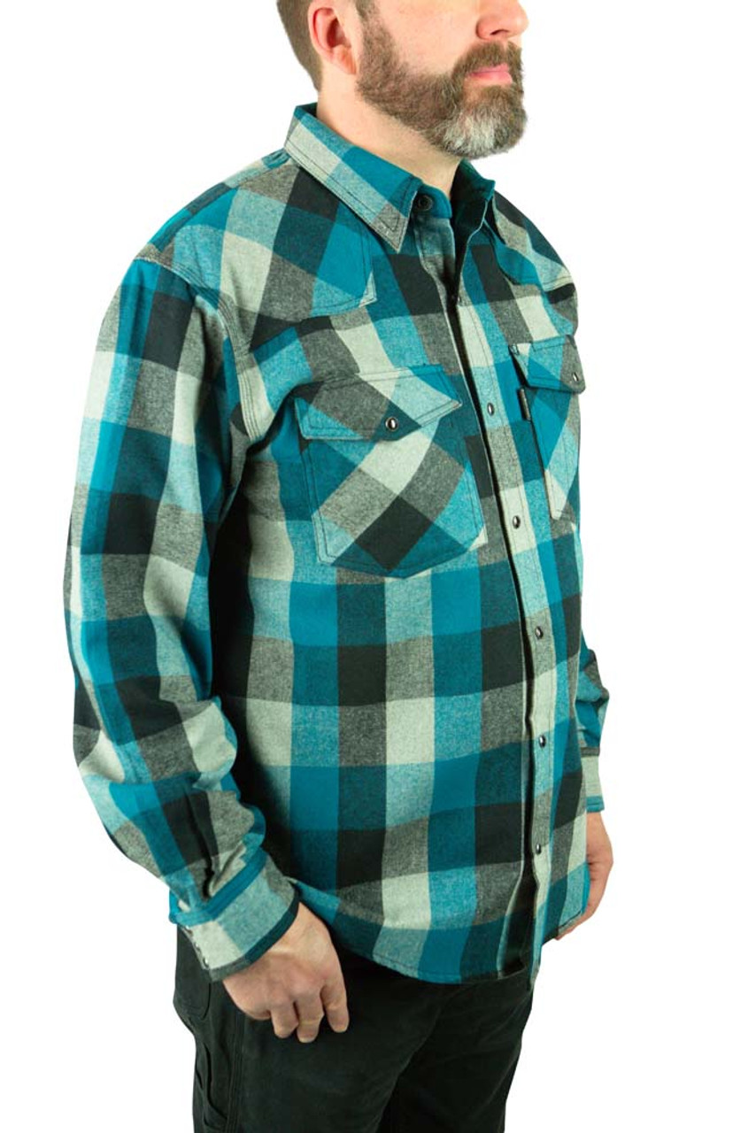 マチ付き・好配色◎ FIVE BROTHER Flannel Shirt Amazon.com: Five Brother Men's Heavyweight Regular Fit
