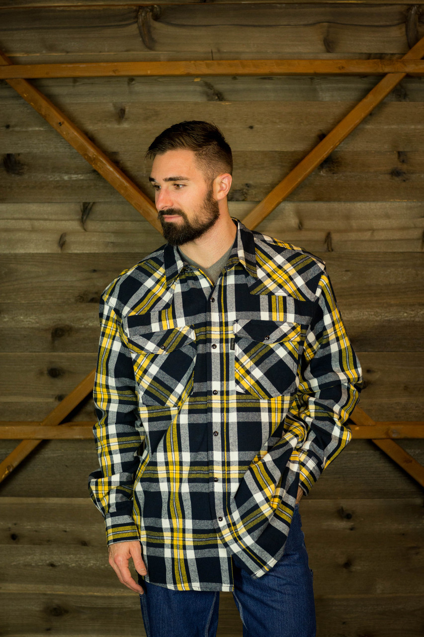 yellow flannel shirt