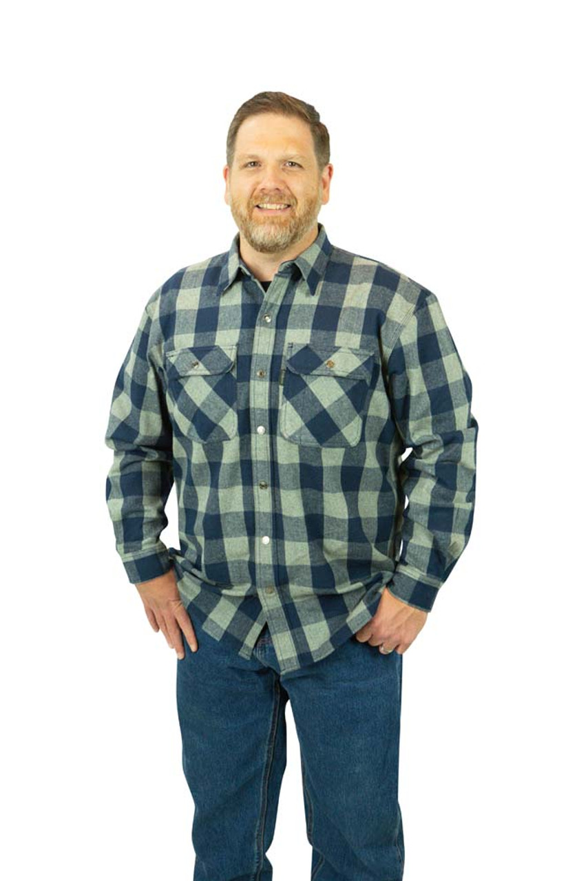 CHALLENGER×FIVEBROTHER Amazon.com: Five Brother Men's Metal Snap Flannel Shirt, M